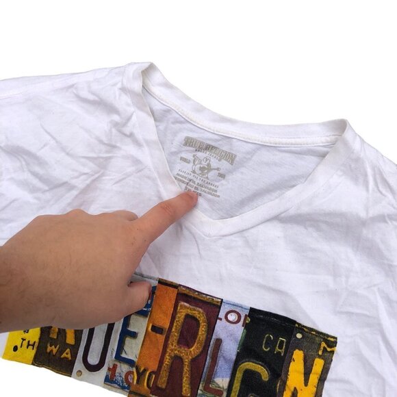 Vintage True Religion Shirt Plate Short Sleeve Crew XXL - Picture 4 of 7